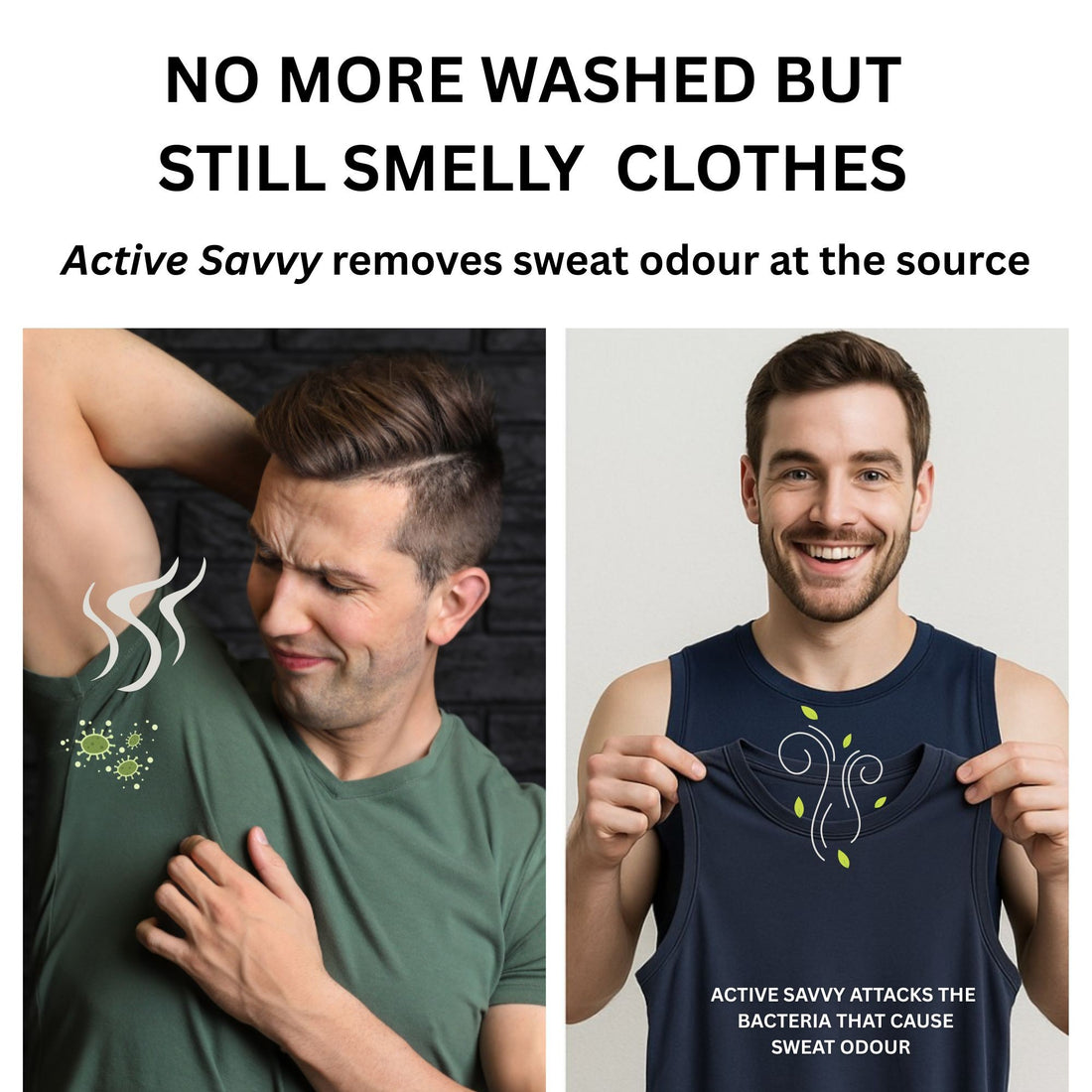 Active Savvy Sports & Activewear Wash | Natural Antibacterial Sanitiser to Remove Sweat & Smell(500ml)